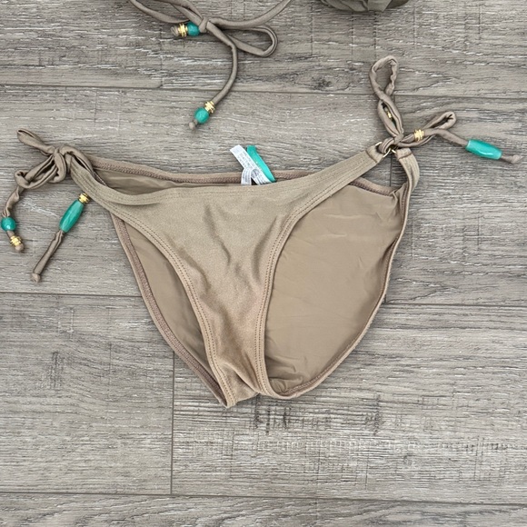 Women’s Ruffle Triangle Bikini Set in Taupe - Picture 8 of 10